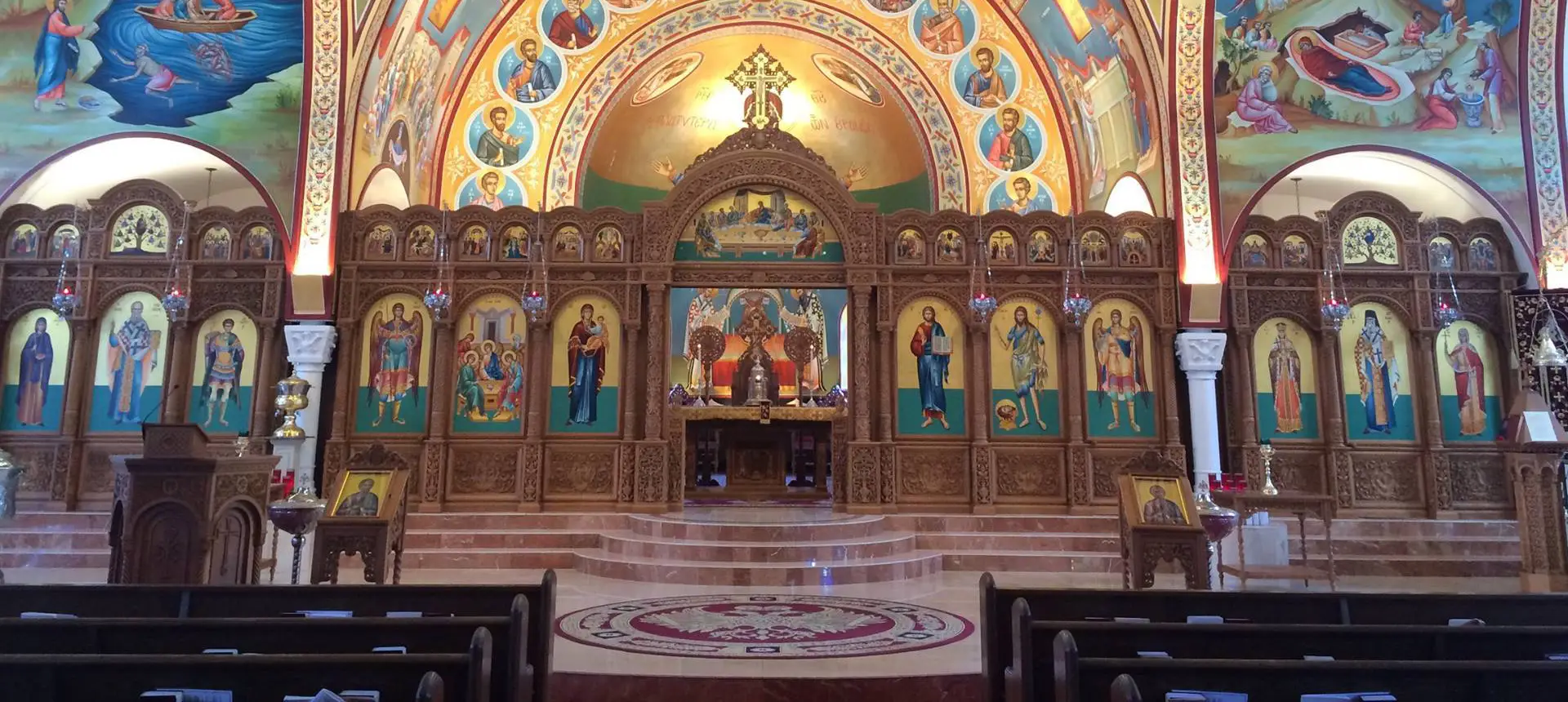 Inside Holy Trinity Greek Orthodox Church, from the existing carousel