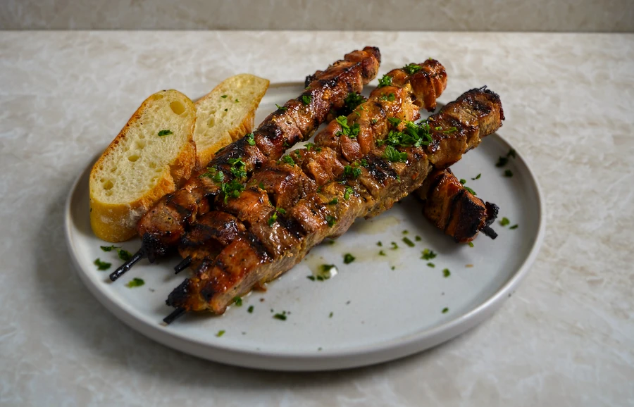 Chicken or Pork Souvlaki Skewers